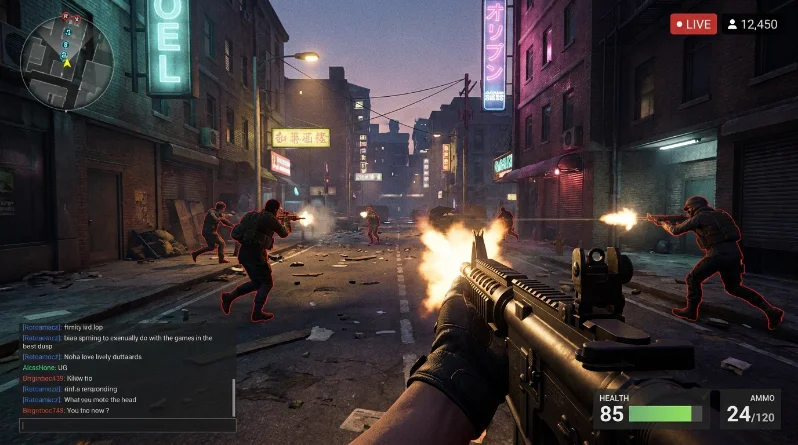 Live gameplay frame